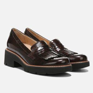 NEW Naturalizer Darcy Lightweight Lug Sole Patent Leather Loafers Cinnamon Brn 8